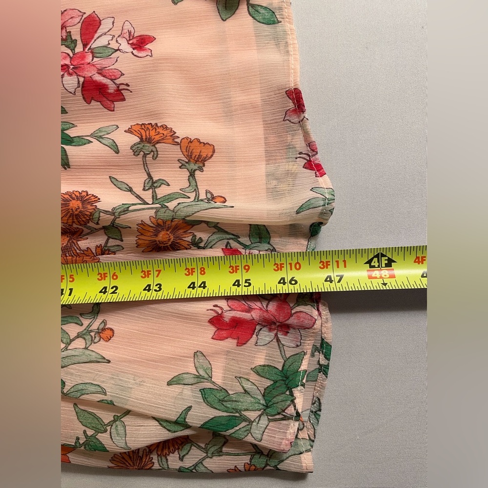Tommy Hilfiger Belted Chiffon Halter Midi Dress Pink Floral Print Size 4 - Picture 16 of 16